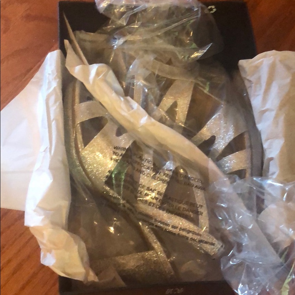 brand new sparkly silver heels
